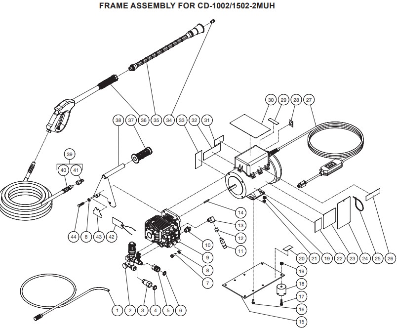 MITM CD-1002-2MUH power washer repair kits & manuals